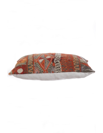 Embroidered Vintage Kilim Pillow Cover