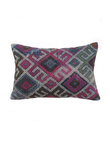 Embroidered Vintage Kilim Pillow Cover