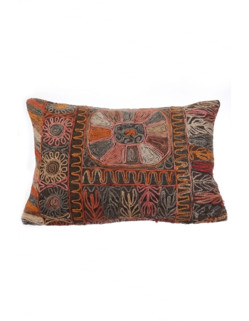 Embroidered Vintage Kilim Pillow Cover