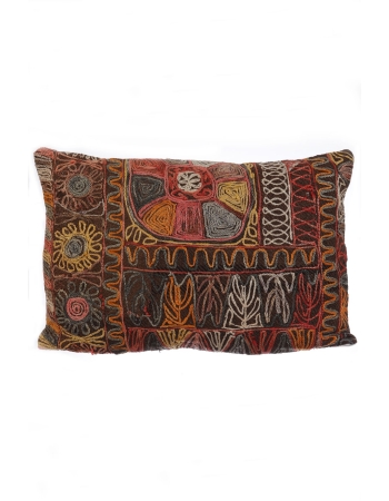 Vintage Embroidered Kilim Pillow Cover