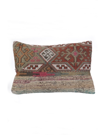 Embroidered Vintage Kilim Pillow Cover