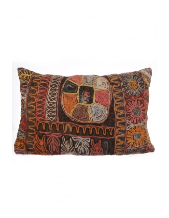 Embroidered Vintage Kilim Pillow Cover