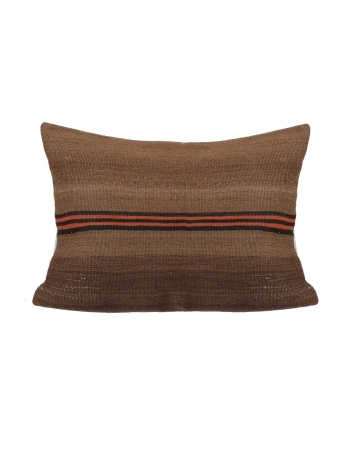 Large Vintage Brown Kilim Pillow