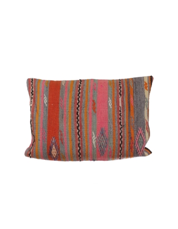 Large Colorful Striped Kilim Pillow