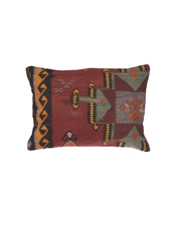 Vintage Handmade Large Kilim Pillow