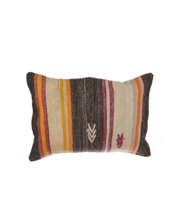 Striped Vintage Large Kilim Pillow