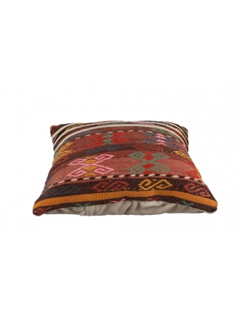 Embroidered Vintage Kilim Pillow Cover