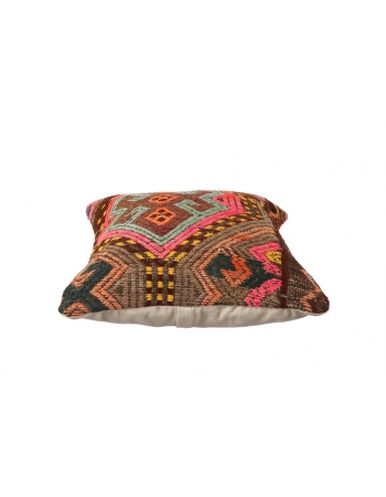 Embroidered Vintage Kilim Pillow Cover