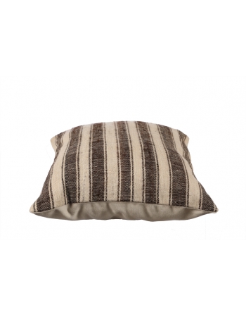 Brown & Ivory Striped Kilim Pillow