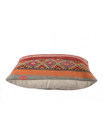 Embroidered Vintage Kilim Pillow Cover