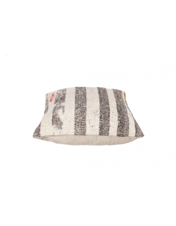 Vintage White & Gray Kilim Pillow