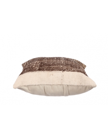 Brown & White Kilim Pillow Cover