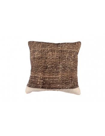 Brown & White Kilim Pillow Cover