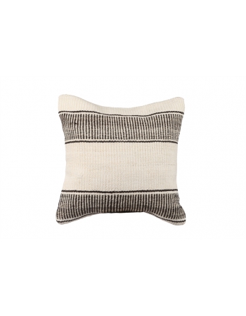 Brown & White Kilim Pillow Cover
