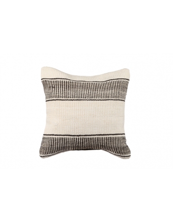 Brown & White Kilim Pillow Cover