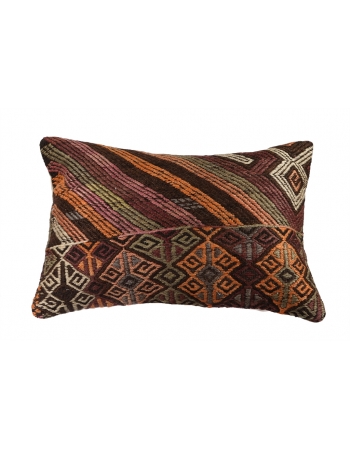 Embroidered Vintage Kilim Pillow Cover