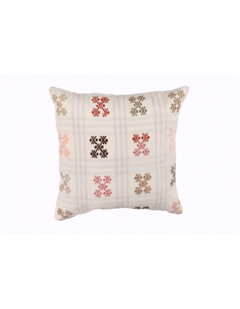 Embroidered Vintage Kilim Pillow Cover