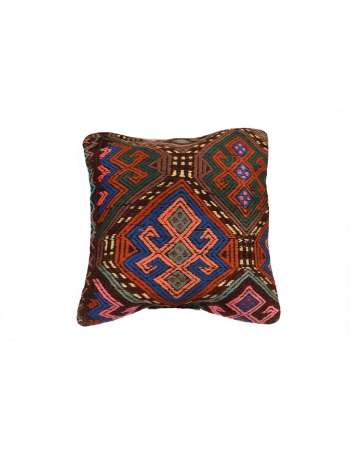 Embroidered Vintage Kilim Pillow Cover