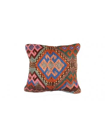 Embroidered Vintage Kilim Pillow Cover