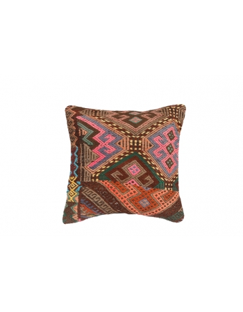 Embroidered Vintage Kilim Pillow Cover