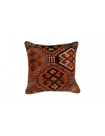 Embroidered Vintage Kilim Pillow Cover