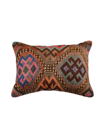 Embroidered Vintage Kilim Pillow Cover