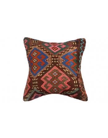 Embroidered Vintage Kilim Pillow Cover