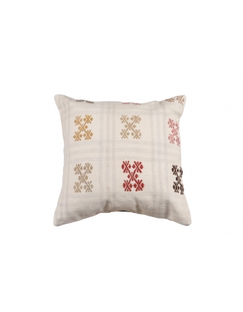 Embroidered Vintage Kilim Pillow Cover