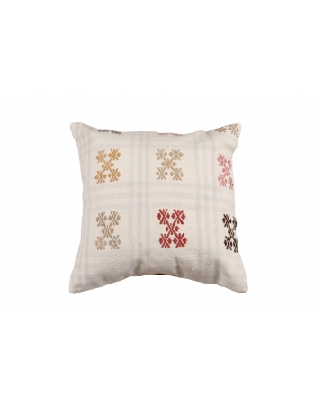 Embroidered Vintage Kilim Pillow Cover