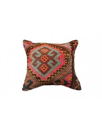 Embroidered Vintage Kilim Pillow Cover