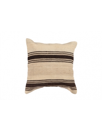 Ivory & Brown Kilim Pillow Cover