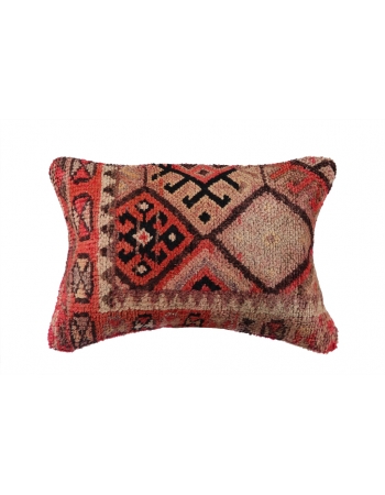Pink & Brown Vintage Pillow Cover