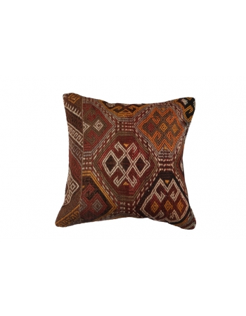 Vintage Embroidered Kilim Pillow Cover