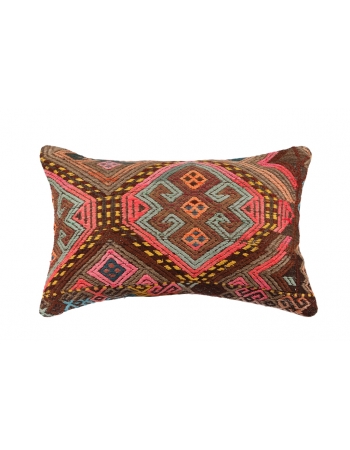 Vintage Embroidered Kilim Pillow Cover