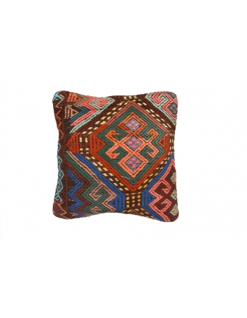 Vintage Embroidered Kilim Pillow Cover