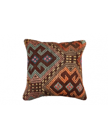 Vintage Embroidered Kilim Pillow Cover