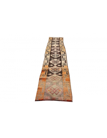 Unique Decorative Turkish Kars Runner - 2`5