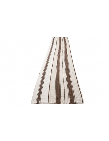 Striped Modern Vintage Kilim Runner - 3`1