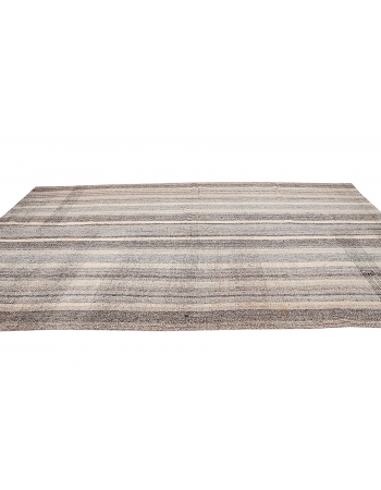 Gray Modern Large Vintage Kilim - 7`7