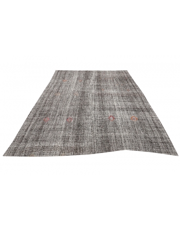 Vintage Gray Modern Kilim Rug - 7`3