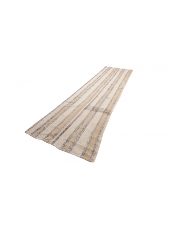 Striped Vintage Modern Kilim Runner - 3`6