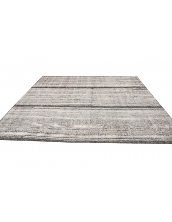 Large Gray Vintage Kilim - 8`6