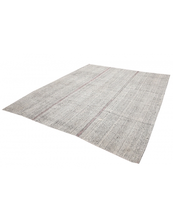 Gray Large Vintage Kilim Rug - 8`10