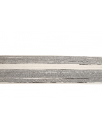 Unique Gray & White Kilim Runner  - 3`7