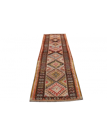 Decorative Vintage Wool Runner - 2`10