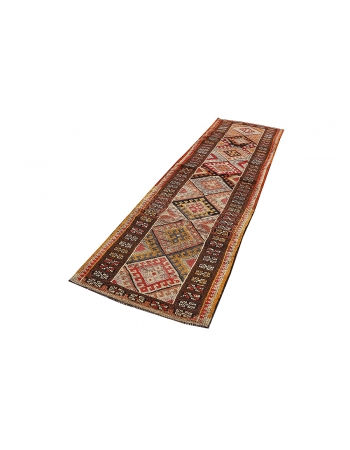 Decorative Vintage Wool Runner - 2`10