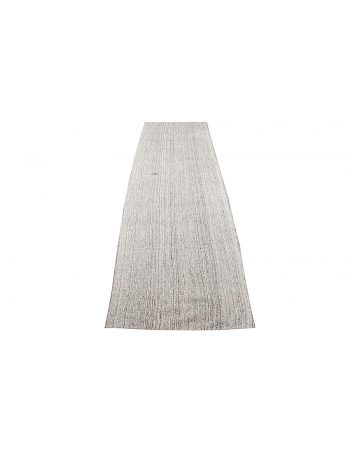 Light Gray Vintage Modern Kilim Runner - 3`0