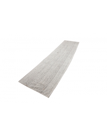 Light Gray Vintage Modern Kilim Runner - 3`0