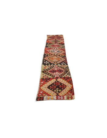 Decorative Vintage Turkish Kilim Runner - 2`2