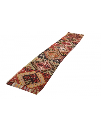 Decorative Vintage Turkish Kilim Runner - 2`2